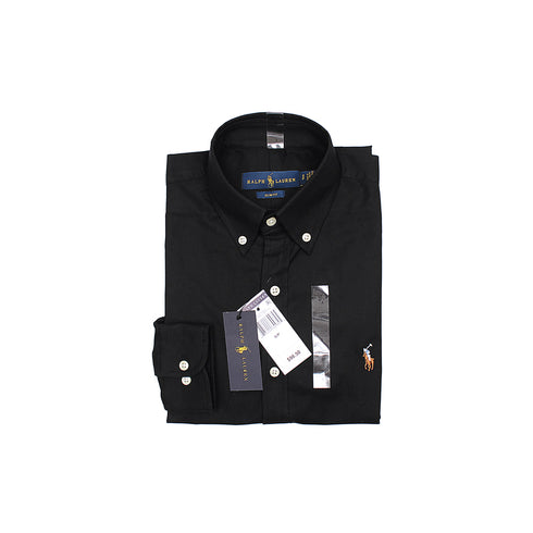RL Black embroidered logo Oxford Shirt